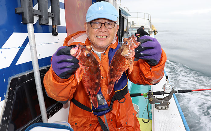 船カサゴ釣りで56尾【釣友丸・茨城】根掛かり恐れず底を攻める姿勢が釣果アップの秘訣！