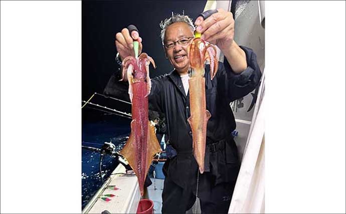 大型ヤリイカ主体で好調キープ中！【夜焚きイカ釣果速報18選・福岡】