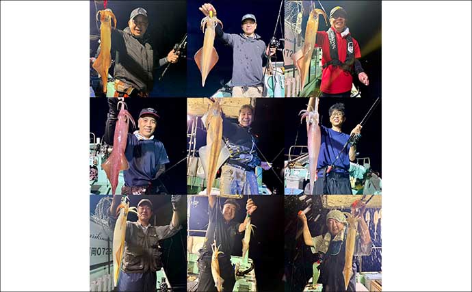 大型ヤリイカ主体で好調キープ中！【夜焚きイカ釣果速報18選・福岡】