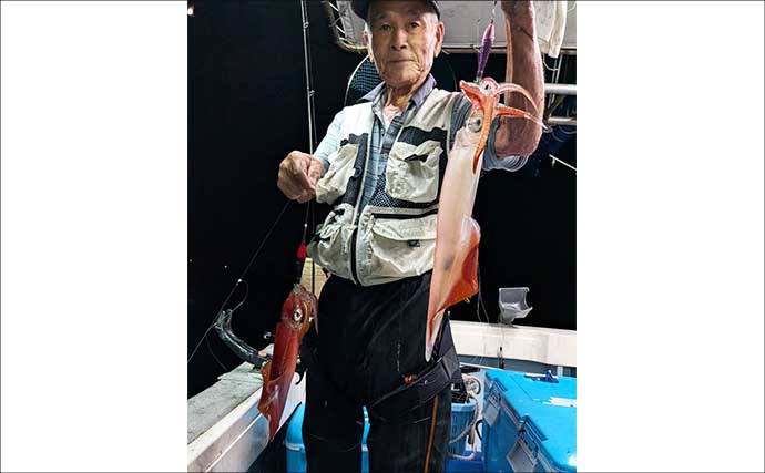 大型ヤリイカ主体で好調キープ中！【夜焚きイカ釣果速報18選・福岡】