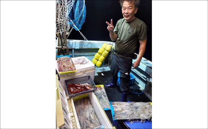 大型ヤリイカ主体で好調キープ中！【夜焚きイカ釣果速報18選・福岡】