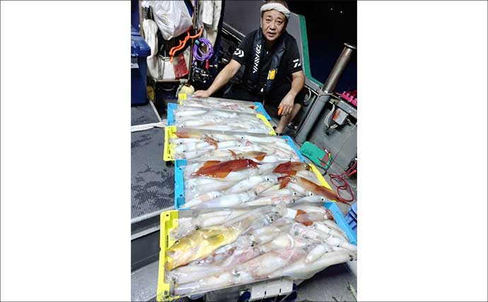 大型ヤリイカ主体で好調キープ中！【夜焚きイカ釣果速報18選・福岡】