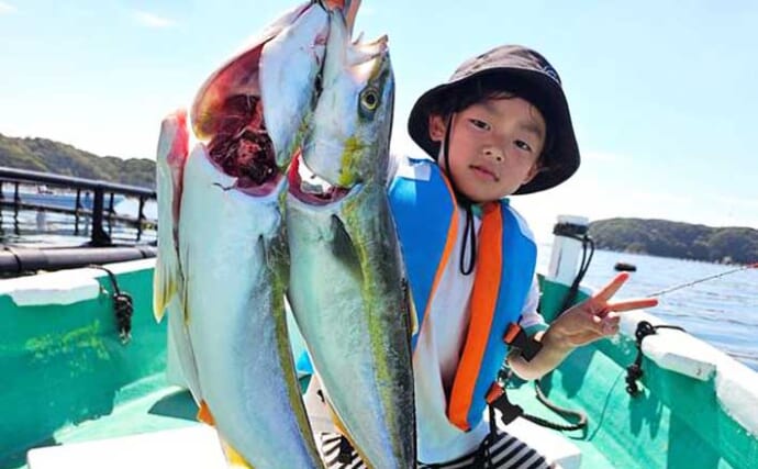 子どもが青物と真っ向勝負！ サポートなしで「ワラサ＆良型ハマチ」を連続キャッチ【串本カセ釣り】