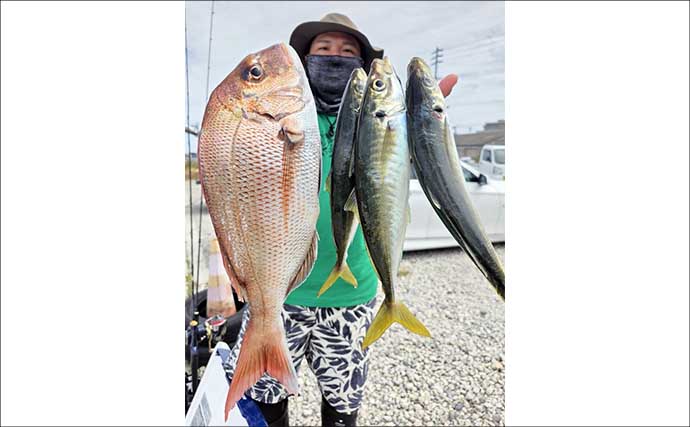 初挑戦のアングラーが見事3kgのサワラをゲット！【沖のルアー釣果速報選・愛知】
