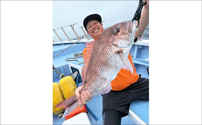 大原港の一つテンヤ釣り大会で5.85kgマダイが優勝【千葉】上位3人は全員5kg超え
