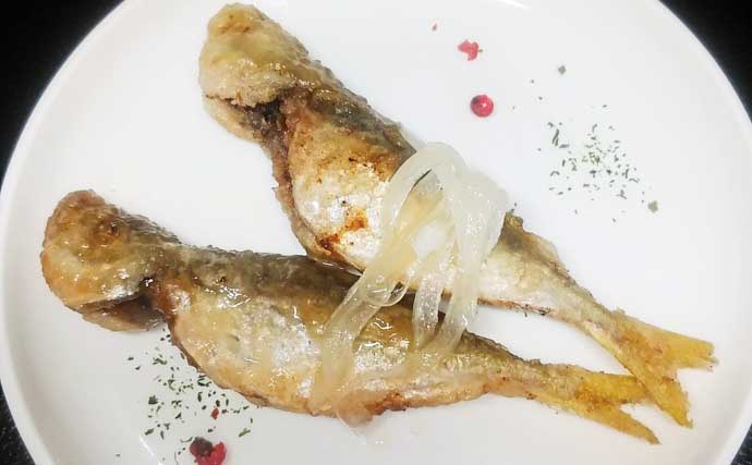 釣魚で作る「冷食」レシピ：冷凍豆アジ唐揚げ　粉付けて冷凍するだけ