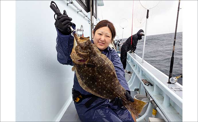 船ヒラメ釣りで90cm特大サイズ浮上！ 80cm超えの大判が続々顔見せ【宮城・亘理沖】