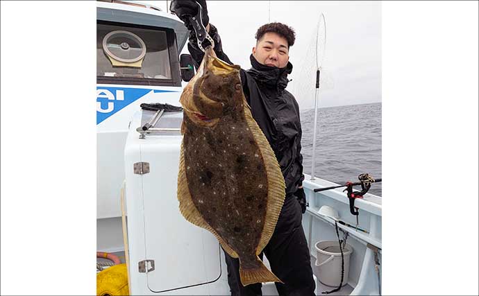 船ヒラメ釣りで90cm特大サイズ浮上！ 80cm超えの大判が続々顔見せ【宮城・亘理沖】