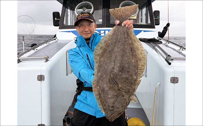 船ヒラメ釣りで90cm特大サイズ浮上！ 80cm超えの大判が続々顔見せ【宮城・亘理沖】