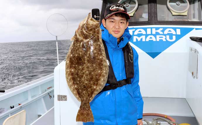 船ヒラメ釣りで90cm特大サイズ浮上！ 80cm超えの大判が続々顔見せ【宮城・亘理沖】