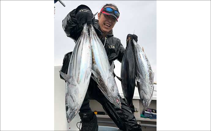 相模湾で「デカカツオ」爆釣！【洋征丸】7.5kg頭に15本を仕留めた釣り方を名手が徹底解説