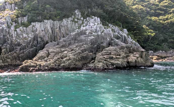 尾鷲の磯でのフカセ釣りで40cm超え尾長グレを好捕　鋭い突っ込みファイトを堪能！