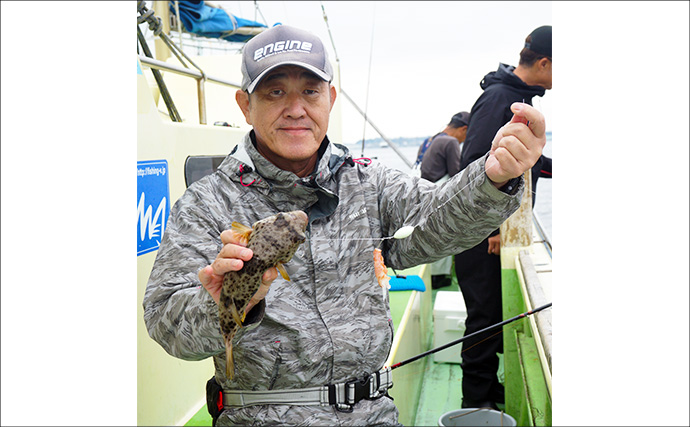 東京湾フグ釣りで「3種のフグ」が続々ヒット！ 船中全員安打でトップはアカメ主体に25尾【新明丸】