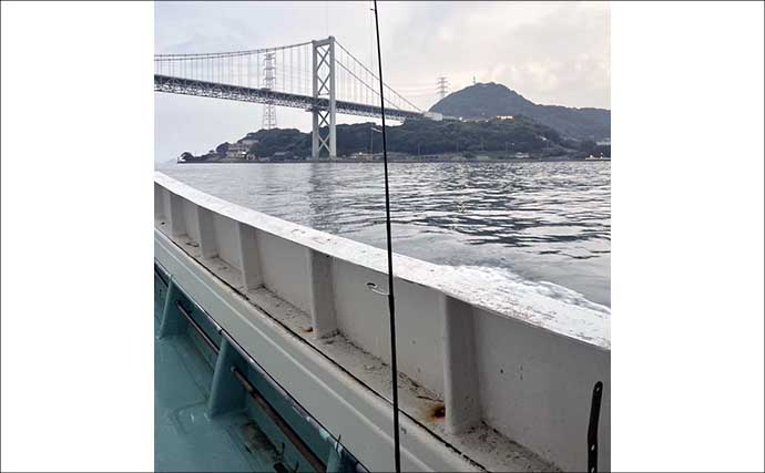 テンヤ船でタイラバは有効？　「真下ではなく横」を狙うと良型マダイヒット【関門海峡】