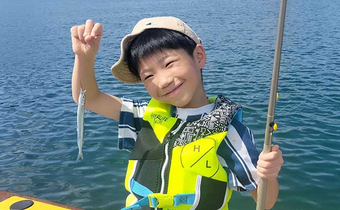 小学1年生でも「サヨリが簡単に釣れた」！ 38cm良型交じりで2時間22匹【福井・敦賀港】