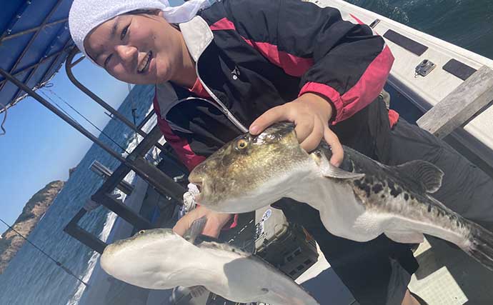 解禁初日のトラフグ釣りで3kg級をゲット！ 「海底50cmからのフォール」がズバリ的中【魚勘丸・三重】
