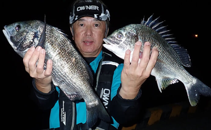 秋チヌ釣りで「沖は無反応も足元でヒット」　サオ下狙いで40cm超え良型チヌ！【上天草】